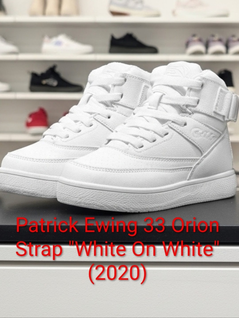 Patrick Ewing 33 Orion Strap "White On White" Boys 4Y Girls 5.5 NWBOX